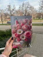 Пакет з рожевими квітами 16*26 см - Зображення 2